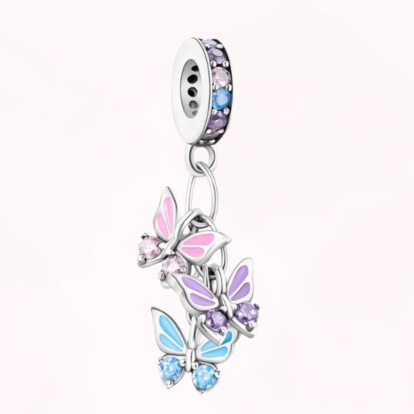 Charm en argent papillons