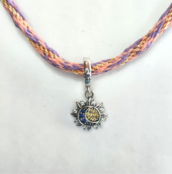 Charm en argent soleil et lune