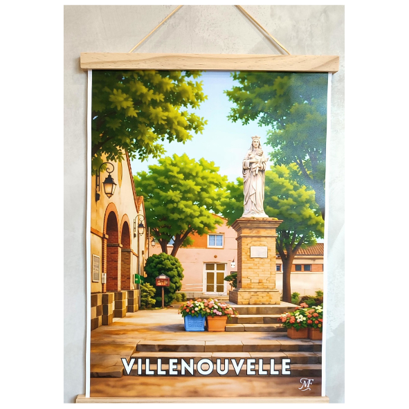 Affiche - La vierge à l'enfant - Villenouvelle