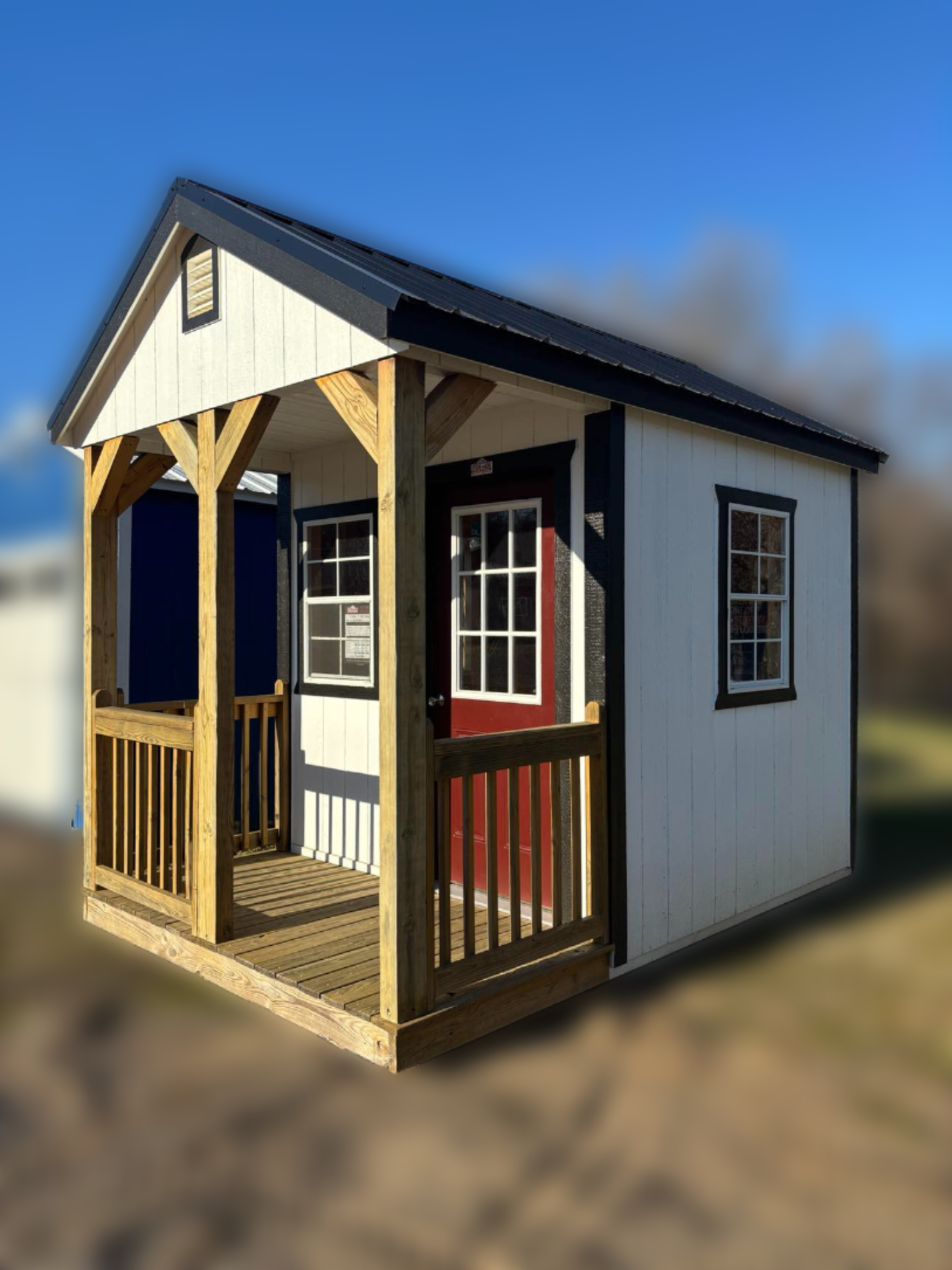 Farmhouse-Style 8x12 Cabin w/ Porch 