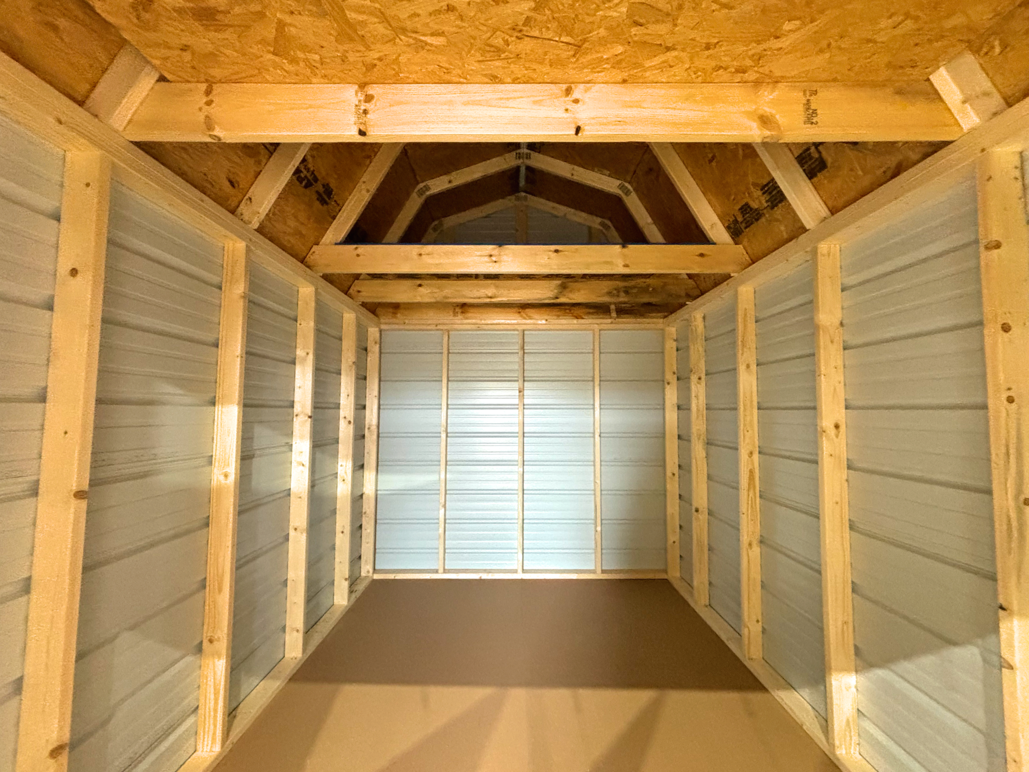 8x12 Lofted Barn Utility Shed – Red Metal Exterior | Rent to Own | Free Delivery