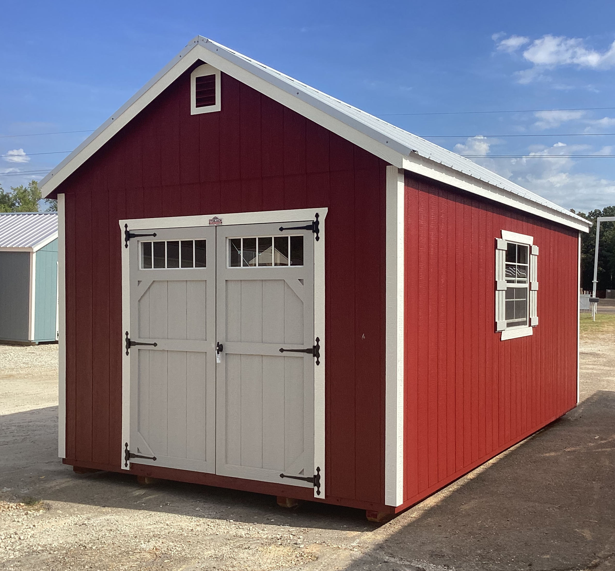 12x20 Storage Shed – Rent-to-Own Available - Red