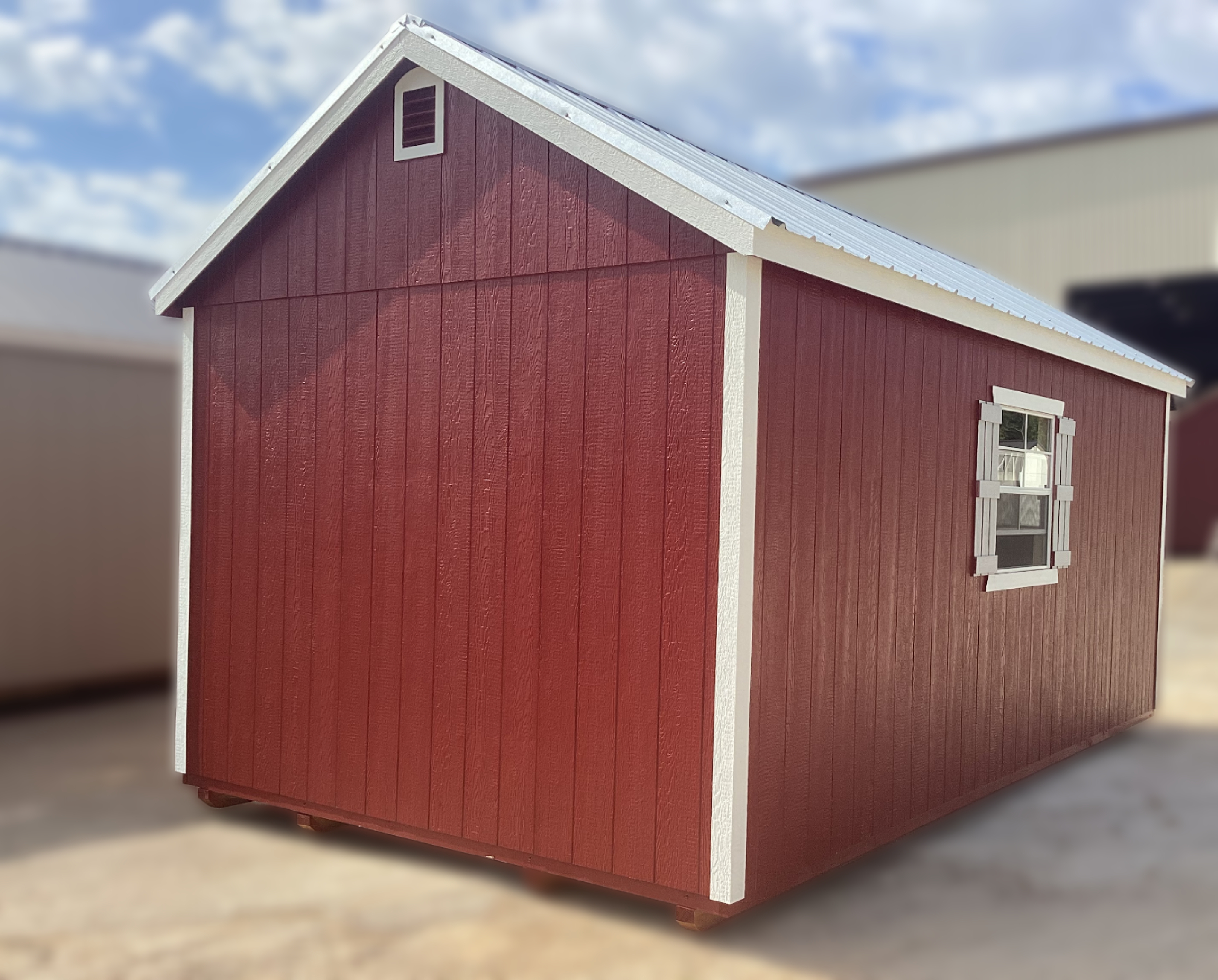 12x20 Storage Shed – Rent-to-Own Available - Red