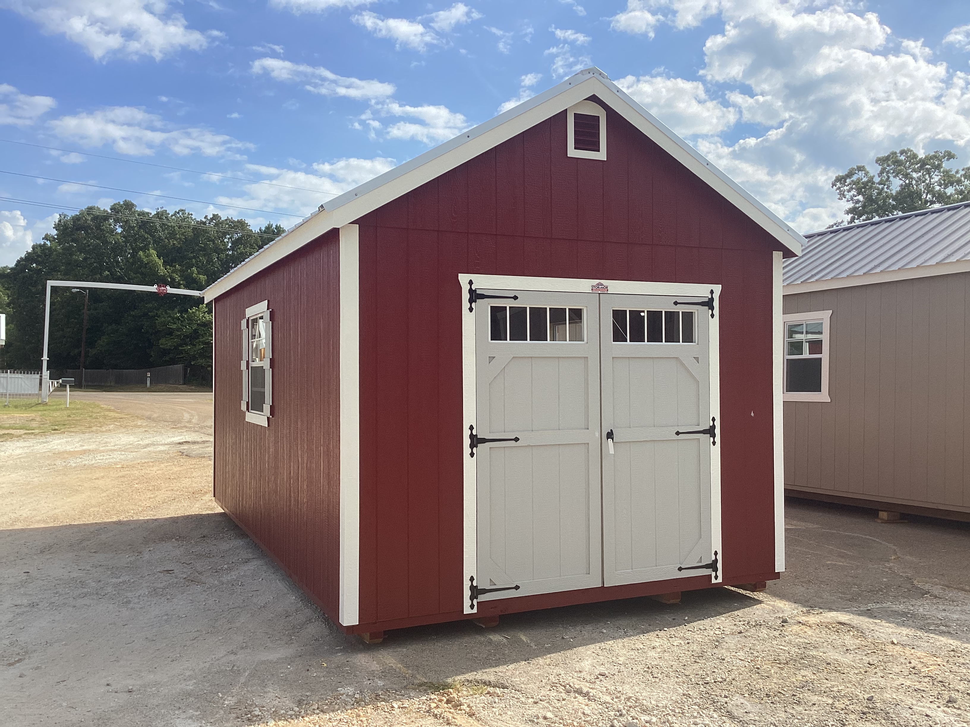 12x20 Storage Shed – Rent-to-Own Available - Red