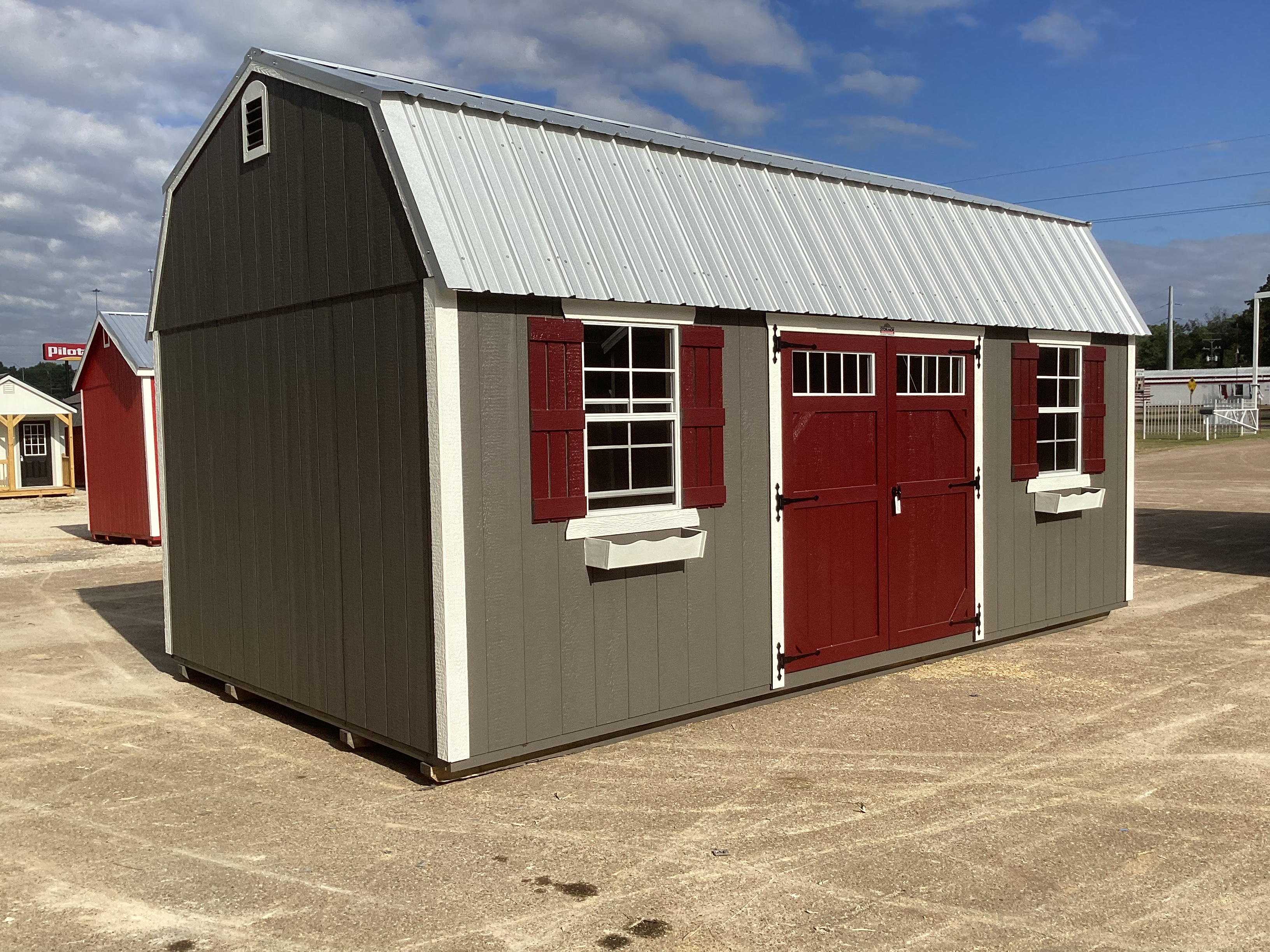12x20 Side Lofted Barn Shed for Sale 