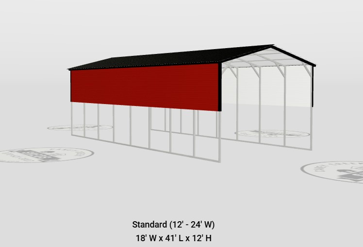 18x41x12 RV Cover with 6' Sides