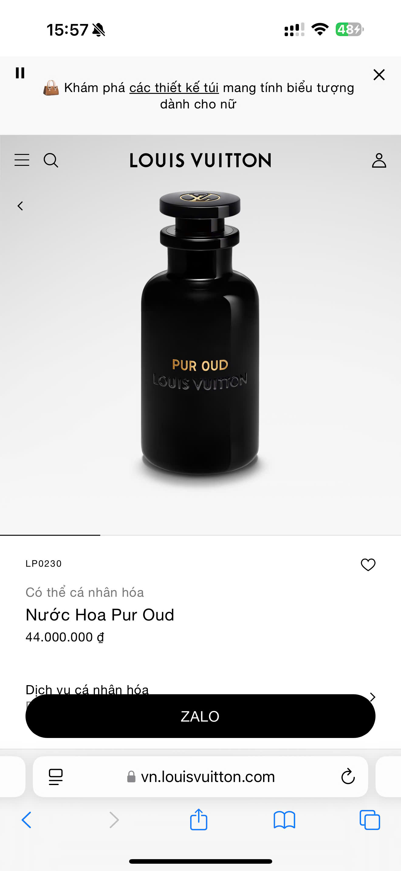 Nước Hoa Louis Vuitton Pur Oud