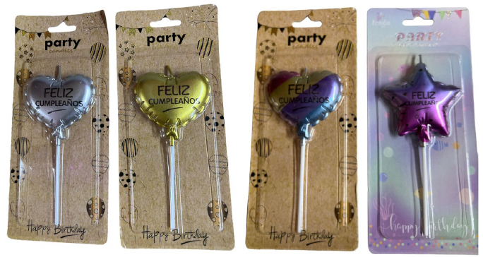 Velas de Cumpleaños en Formas y Colores