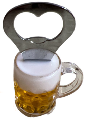 Abridor de botellas en forma de jarra de cerveza