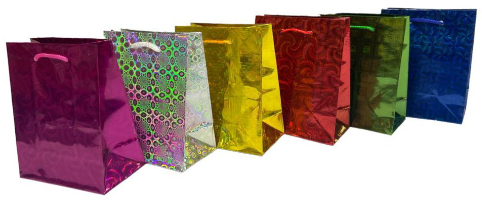 Bolsas de regalo holográficas 22.5 cm