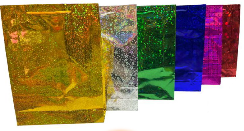 Bolsas de regalo holográficas 38 cm