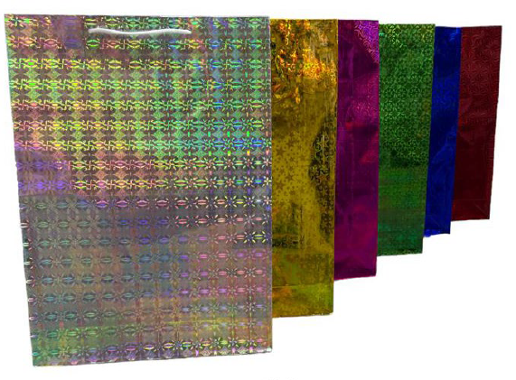 Bolsas de regalo holográficas 45.5 cm