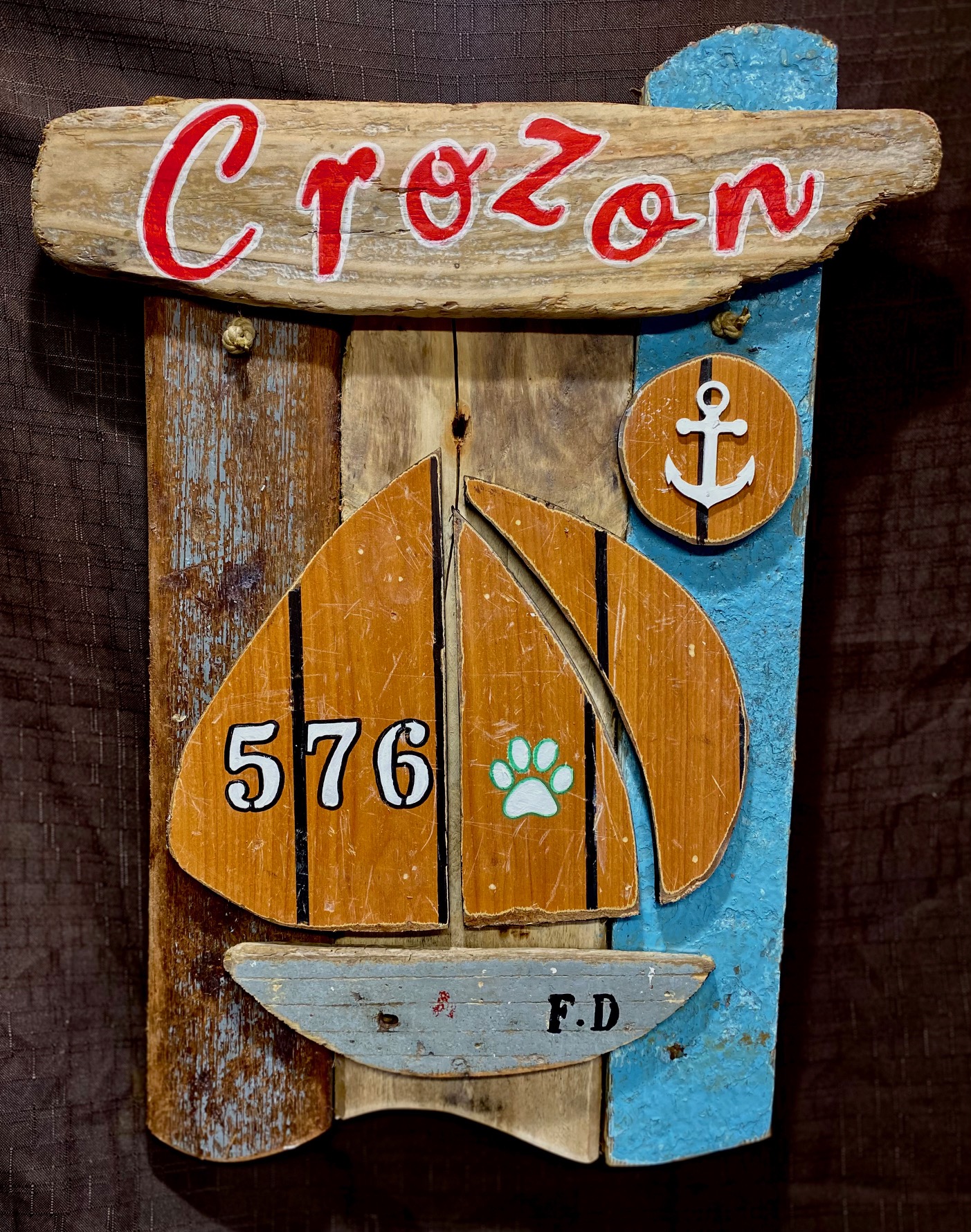 Tableau Crozon en bois flotté