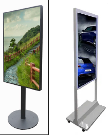 Digital advertising display Pole standee