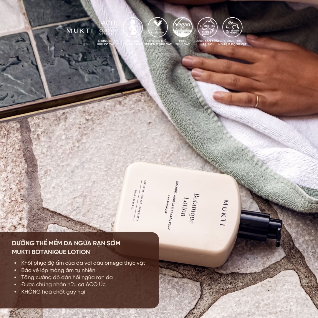 Sữa Dưỡng Thể Nuôi Dưỡng Và Bảo Vệ Da Mukti Botanique Body Lotion 360Ml