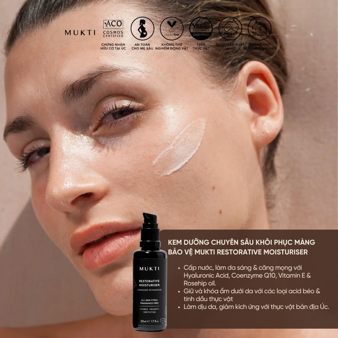 Kem Dưỡng Chuyên Sâu Khôi Phục Màng Bảo Vệ Da Mukti Restorative Moisturiser 50ML