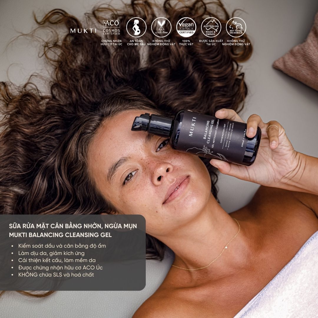 Sữa Rửa Mặt Cân Bằng Ngừa Và Trị Mụn Mukti Balancing Cleansing Gel 200Ml