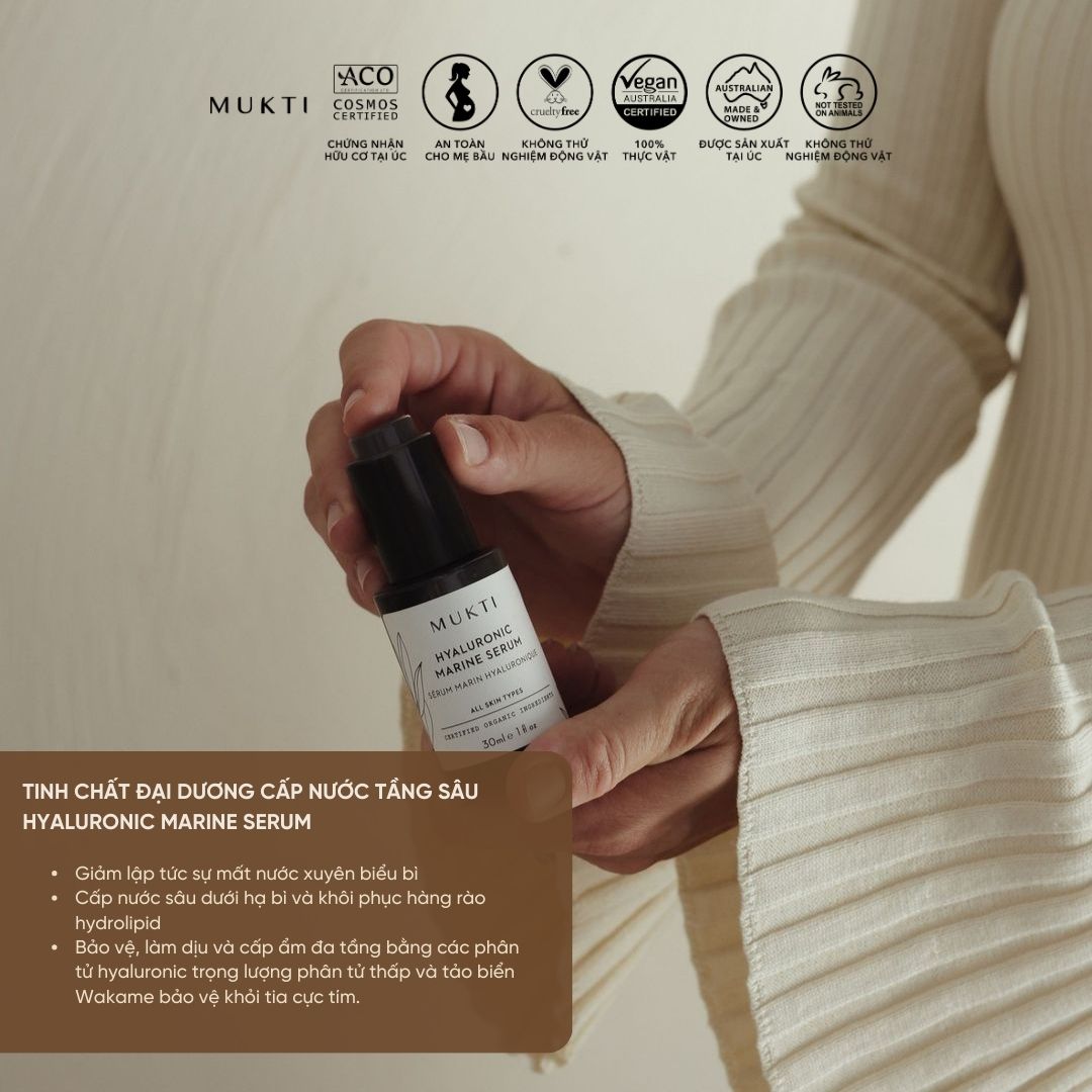 Tinh Chất Đại Dương Cấp Nước Tầng Sâu Mukti Hyaluronic Marine Serum 30Ml
