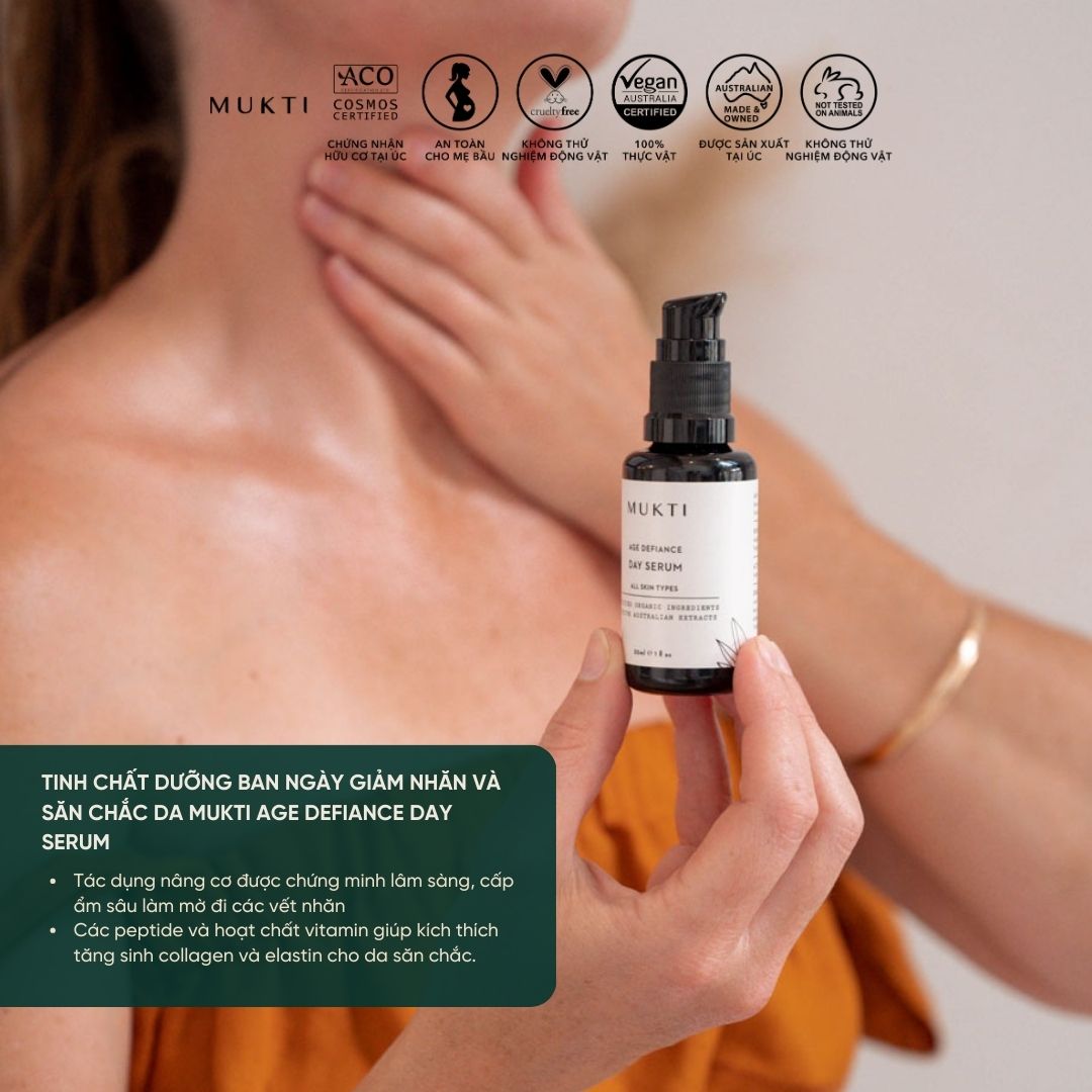 Tinh Chất Dưỡng Ban Ngày Giảm Nhăn Và Săn Chắc Da Mukti Age Defiance Day Serum 30Ml
