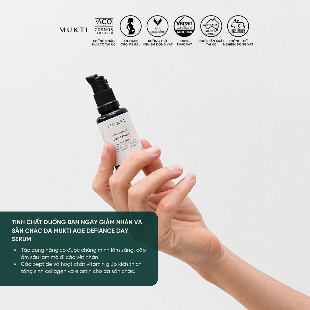 Tinh Chất Dưỡng Ban Ngày Giảm Nhăn Và Săn Chắc Da Mukti Age Defiance Day Serum 30Ml