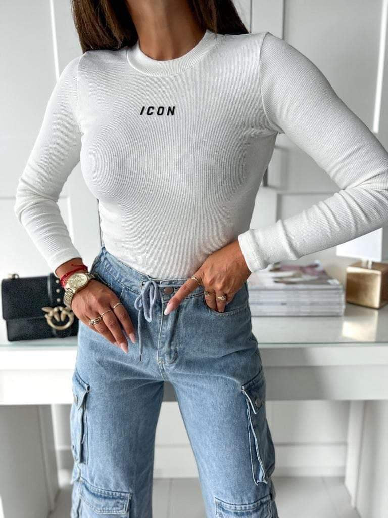 Moteriška medvilninė palaidinė ICON  balta