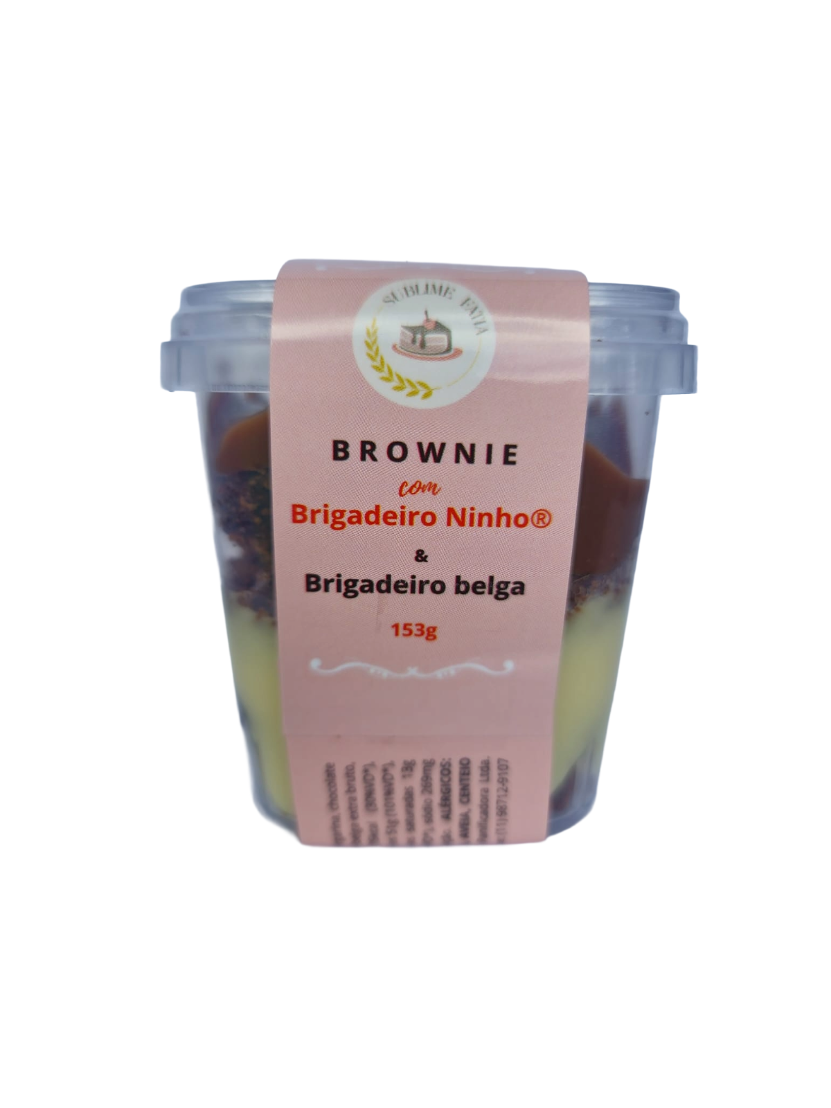 Bolo de Pote Brownie c/Brig. Belga 150gr
