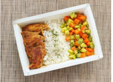 Sobrecoxa Dessosada, Mix de Legumes e Arroz 300gr