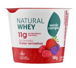 Natural Whey 11g Frutas  Vermelhas 140gr