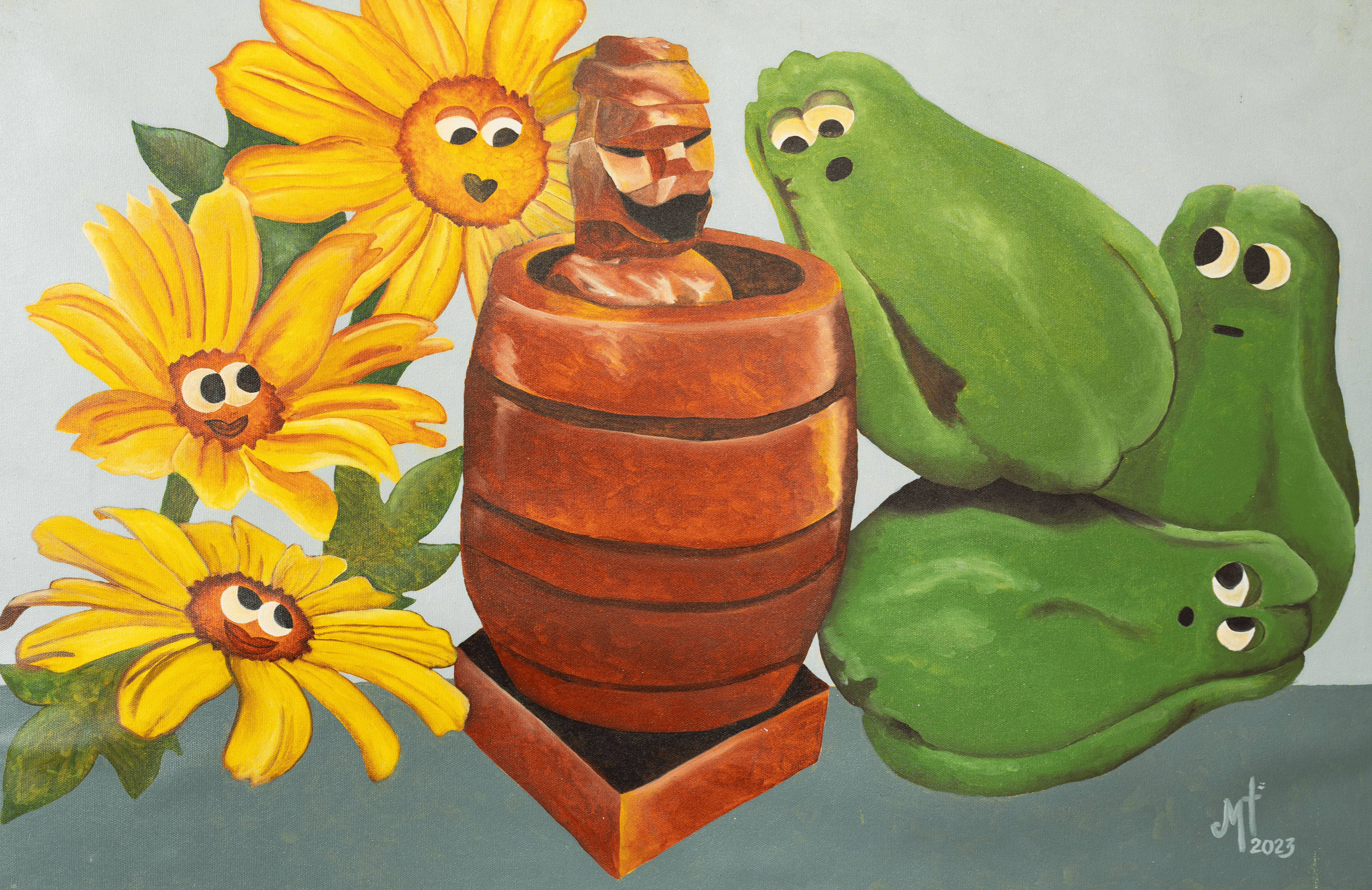 "What's inside you, barrel man?"