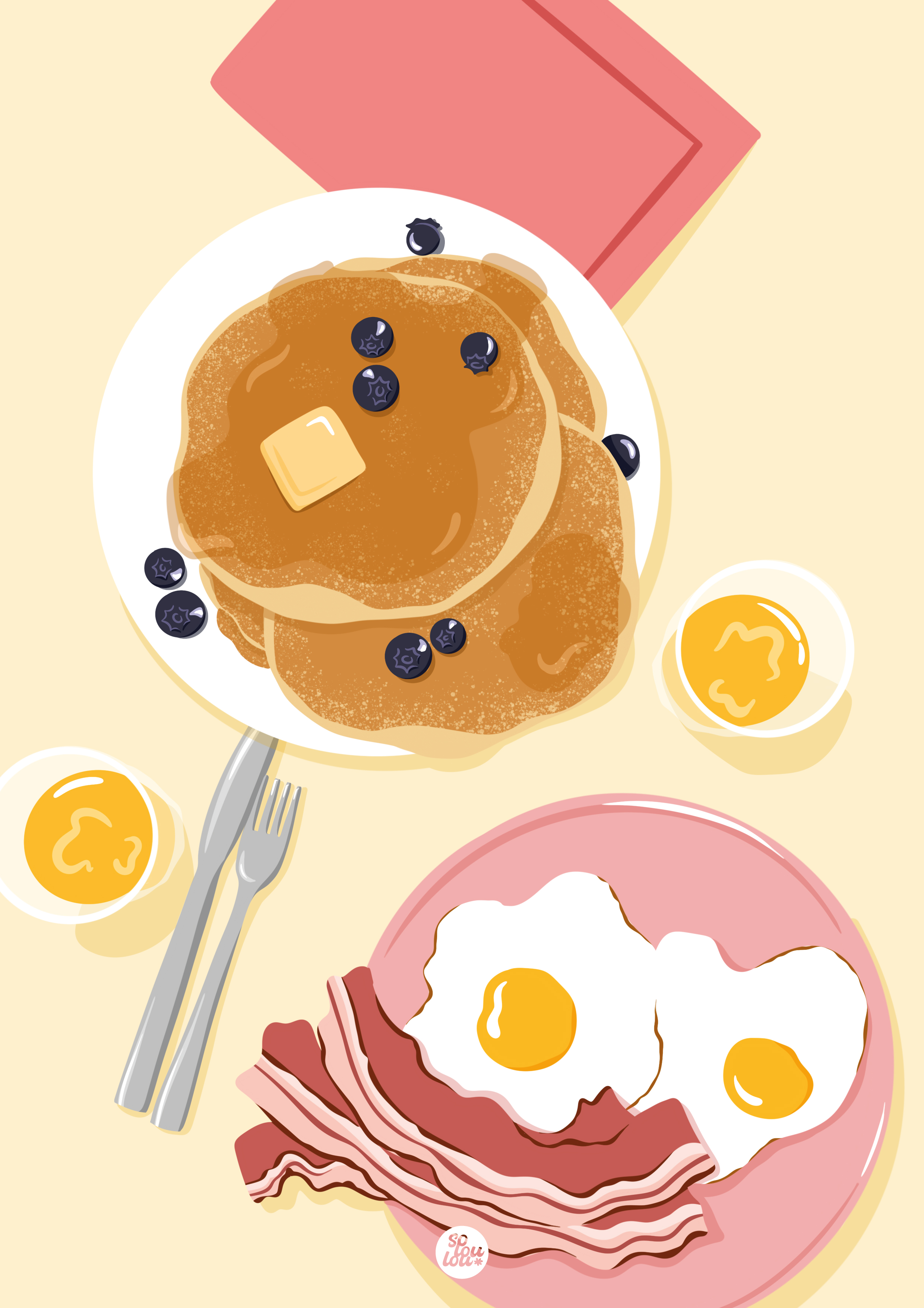 Le petit déj. Américain