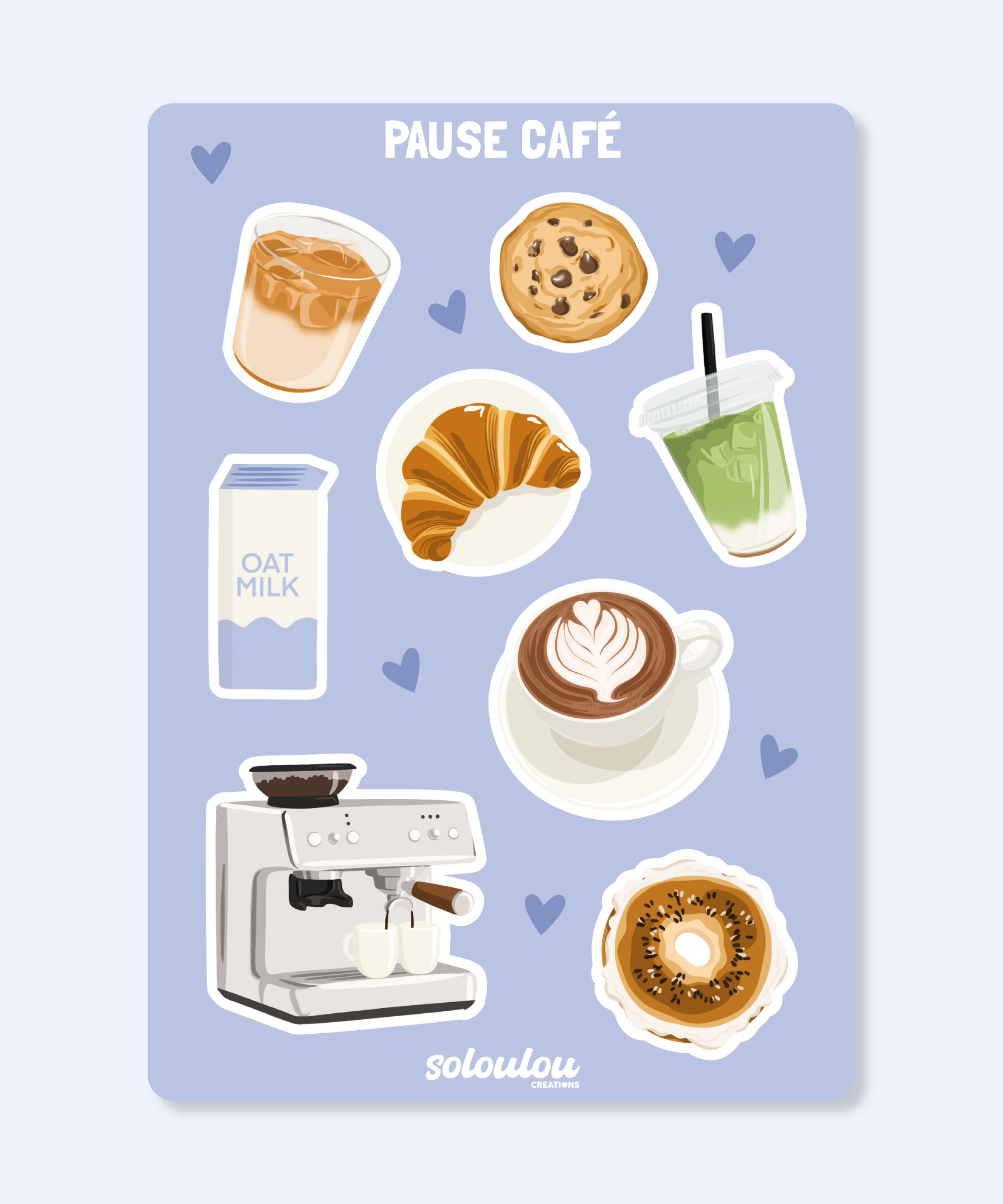 Planche stickers "Pause Café"