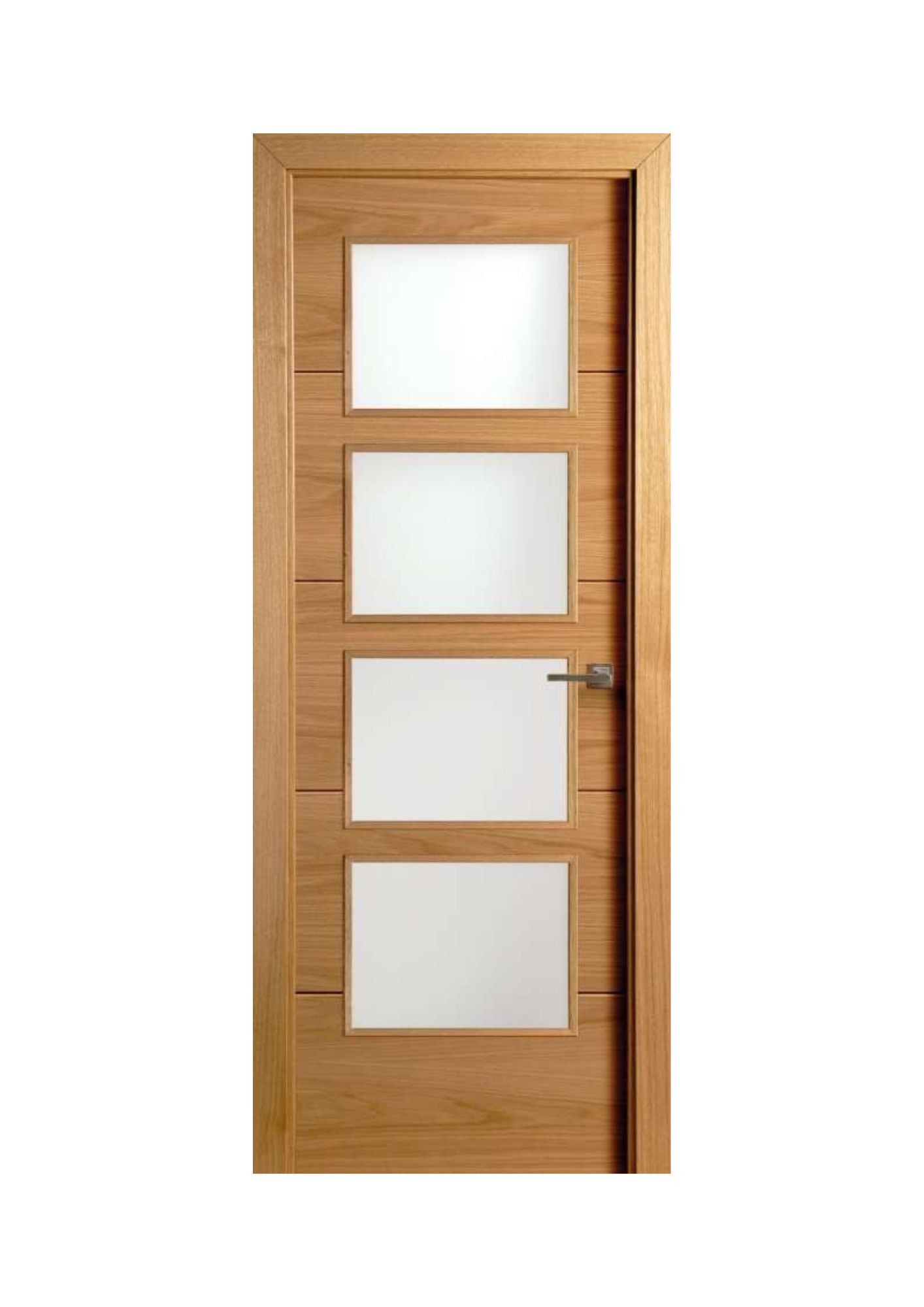 Puerta 4 Ranuras Roble