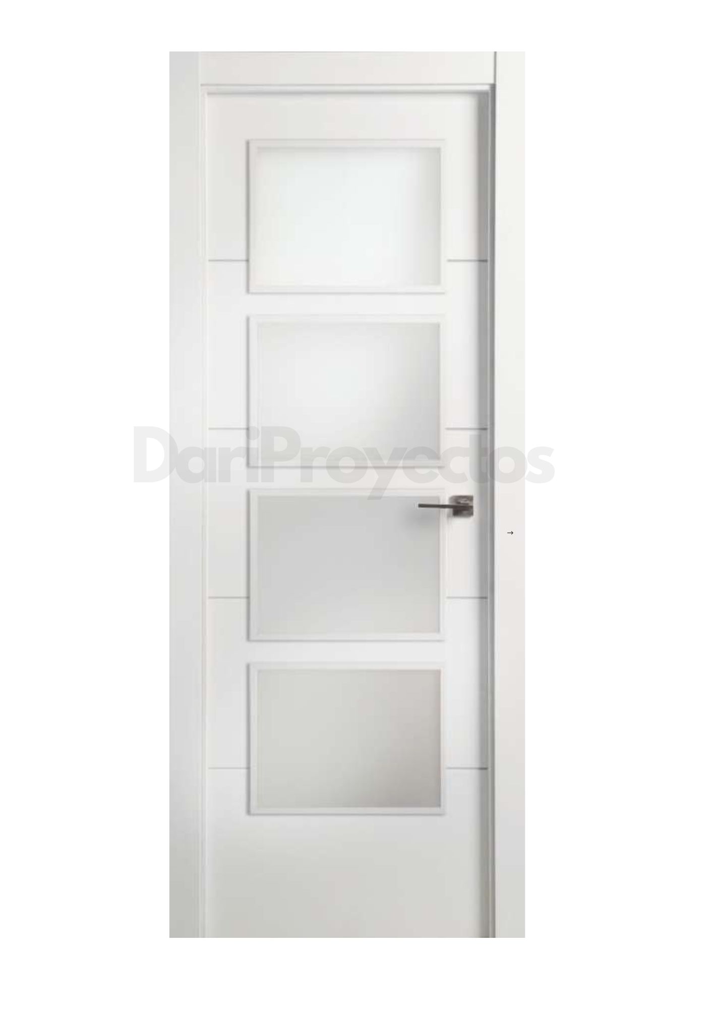 Puerta 4 Ranuras Blanca