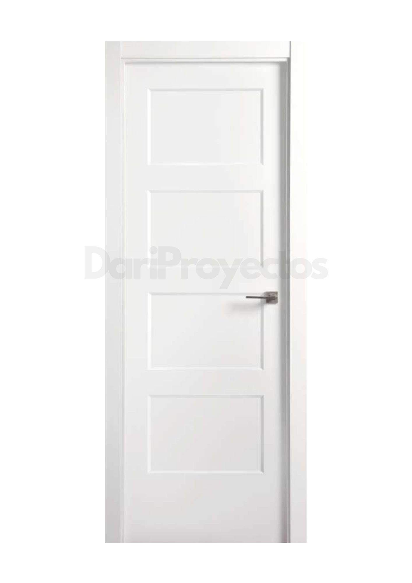 Puerta Blanca Plafonada 4 cantos