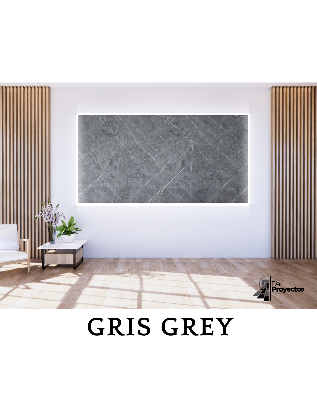 Base de TV Gris Grey Acabado UV Brillante