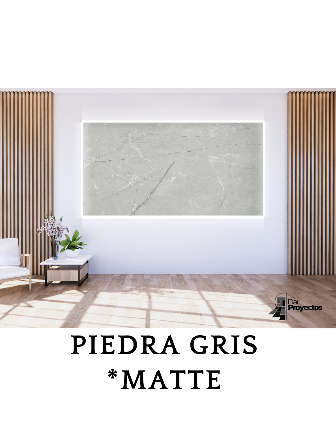 Base de TV Piedra Gris Acabado  *MATTE