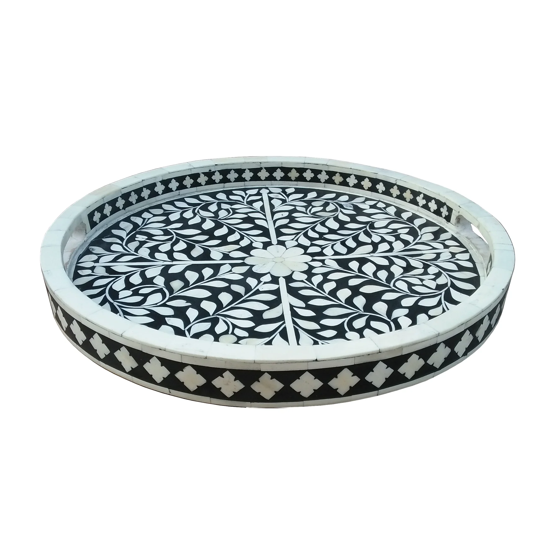 Handcrafted Black and White Tray
