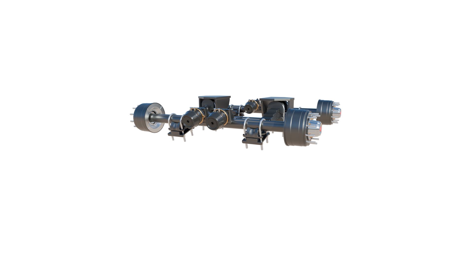 Truck Trailer Single Point Suspension System 3D Model