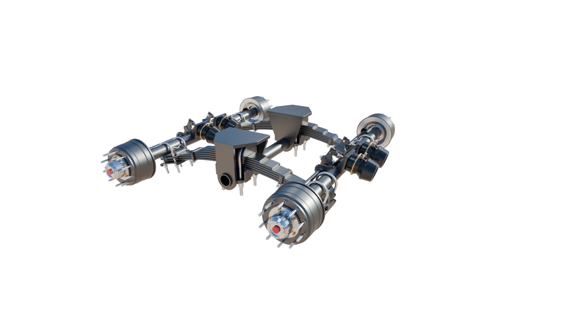 Truck Trailer Single Point Suspension System 3D Model