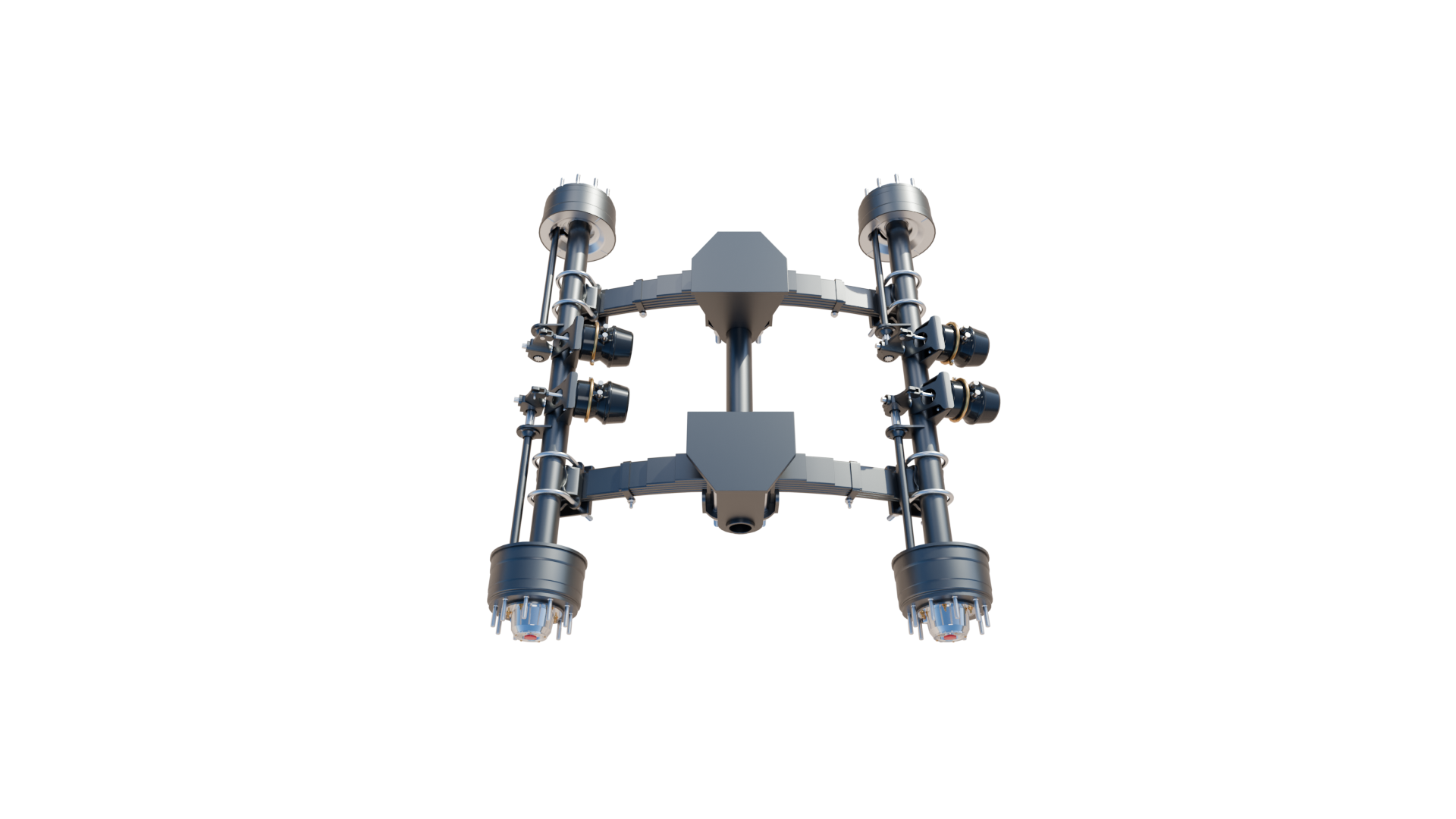 Truck Trailer Single Point Suspension System 3D Model