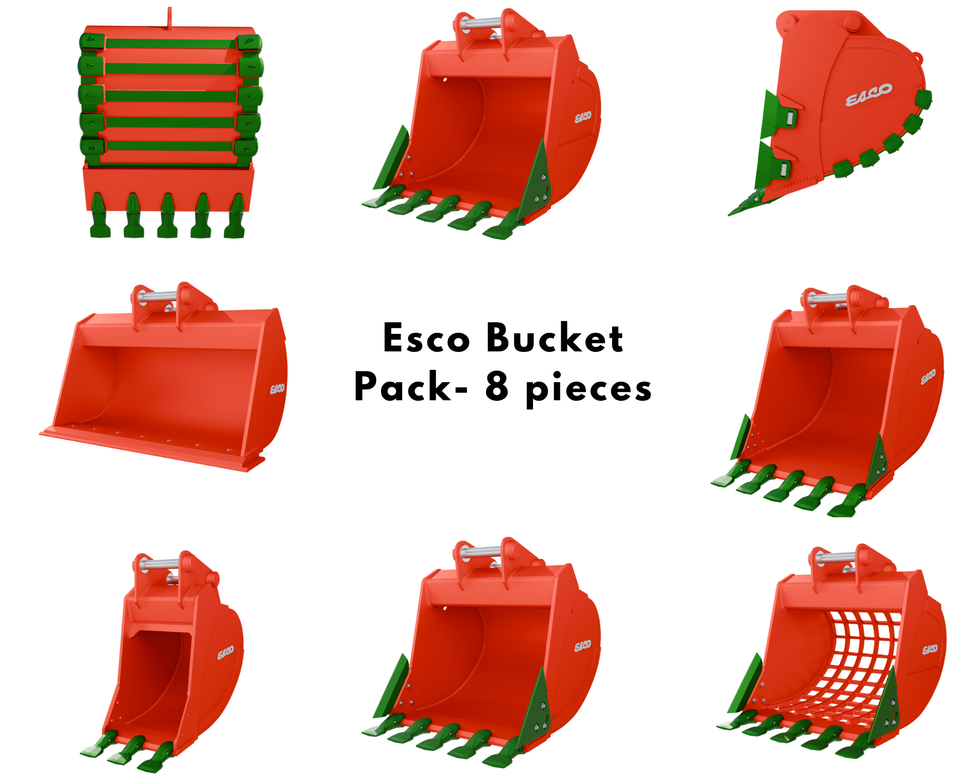 ESCO Bucket Pack 8 Excavator Attachments