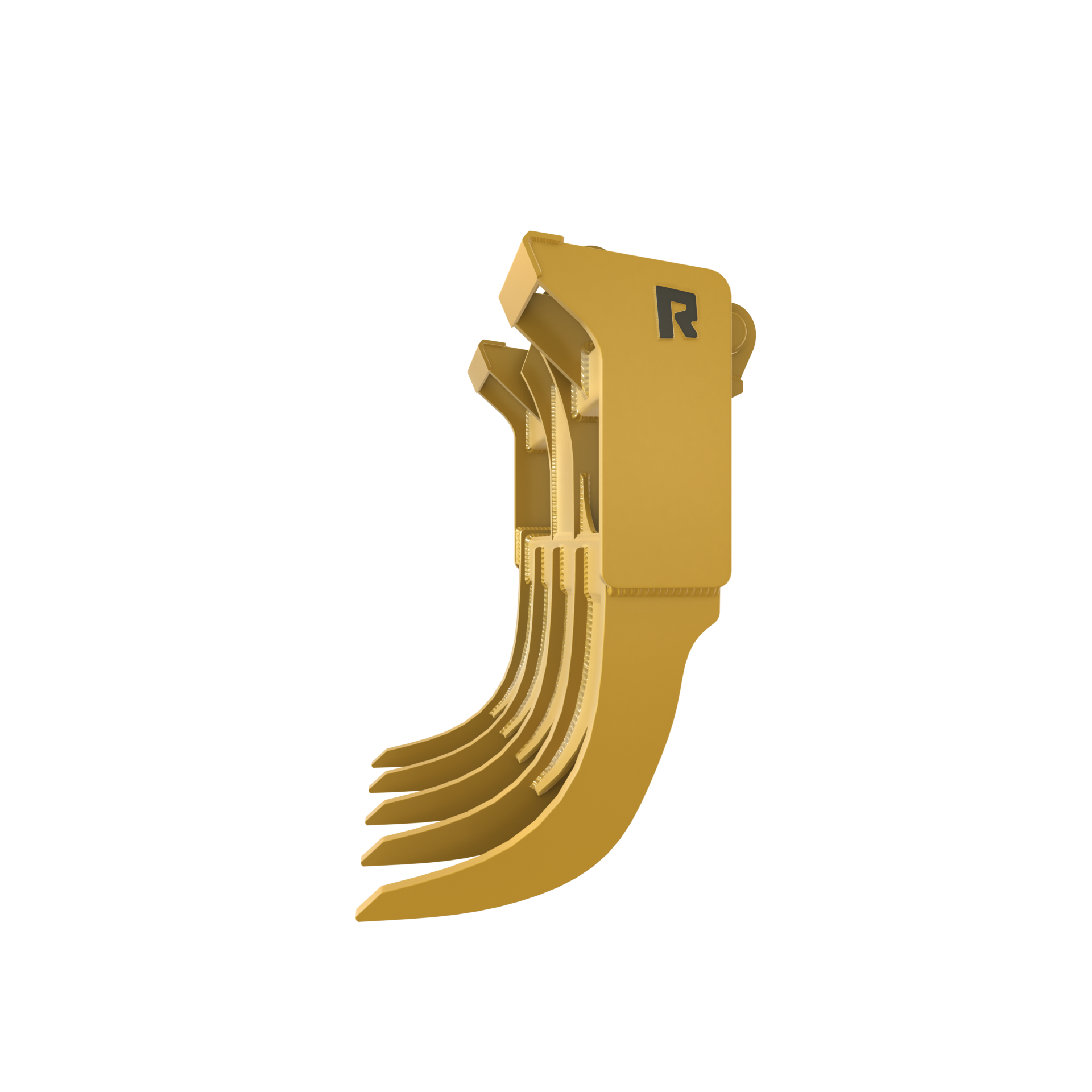 Excavator Root Rake Attachment Rockland Heavy Duty Low-poly 3D model