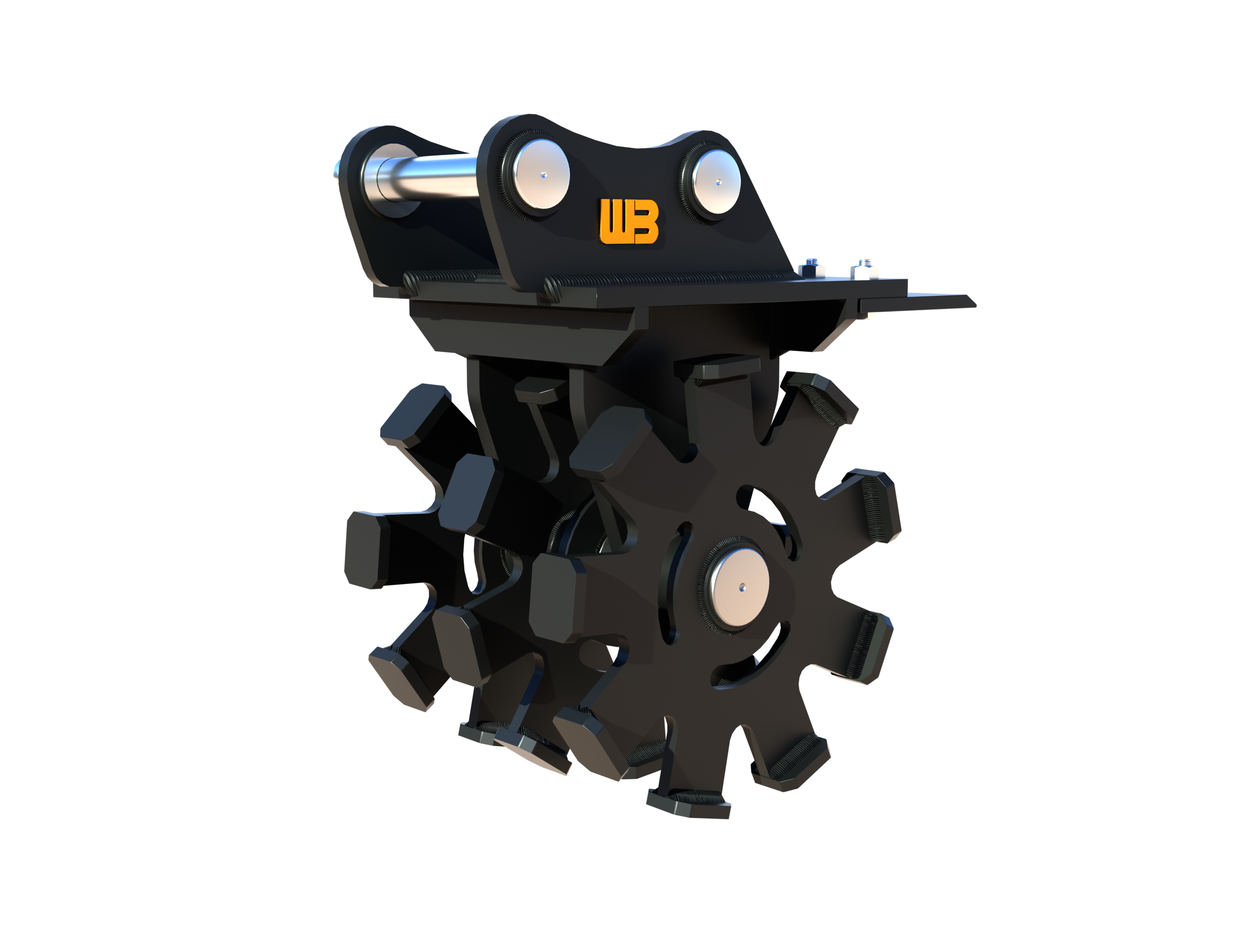 Werk-Brau wheel compactor Mini Excavator/BackHoe 3D model