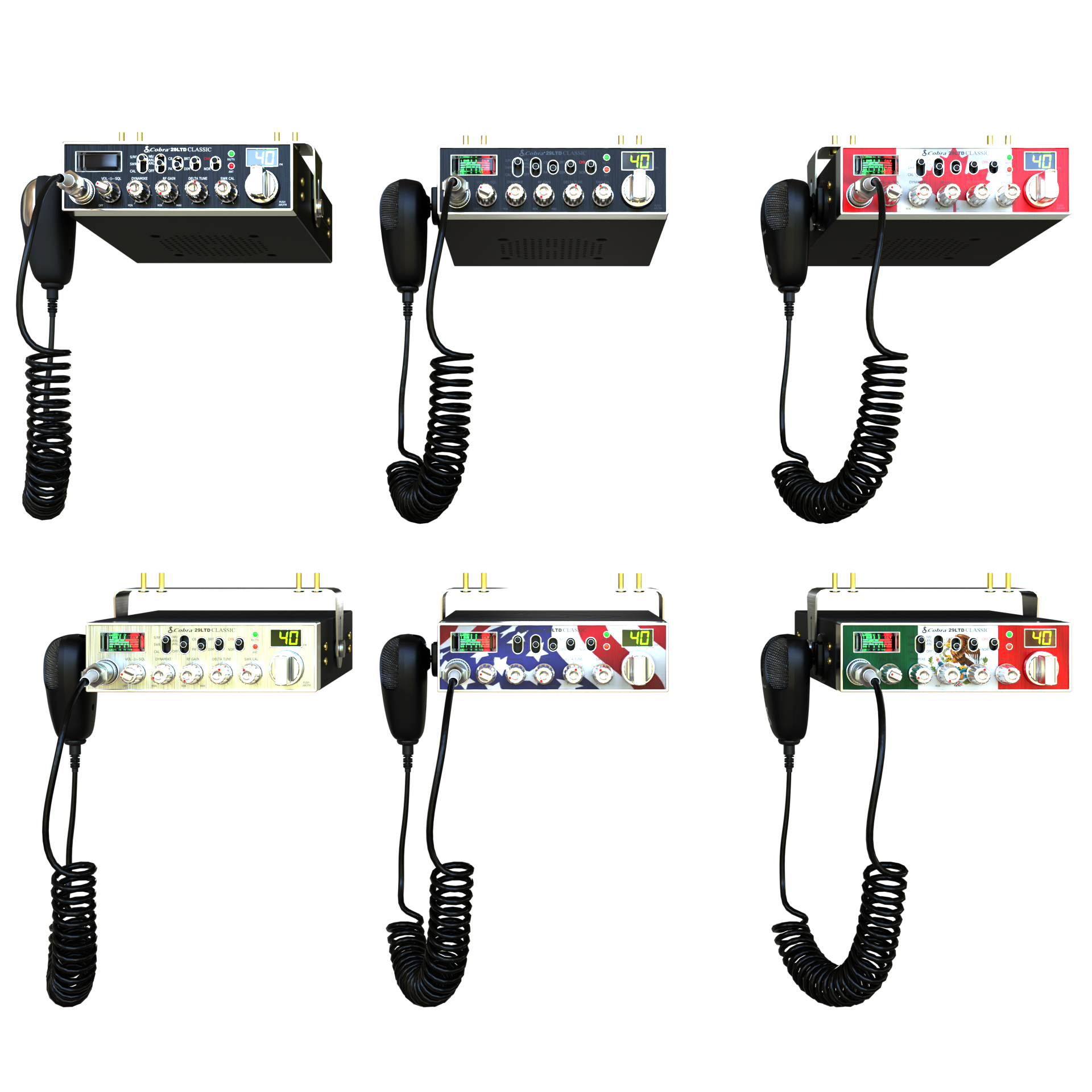 CB Radio Cobra 29 LTD 3D Model Classic Pro Truck CB Transceiver