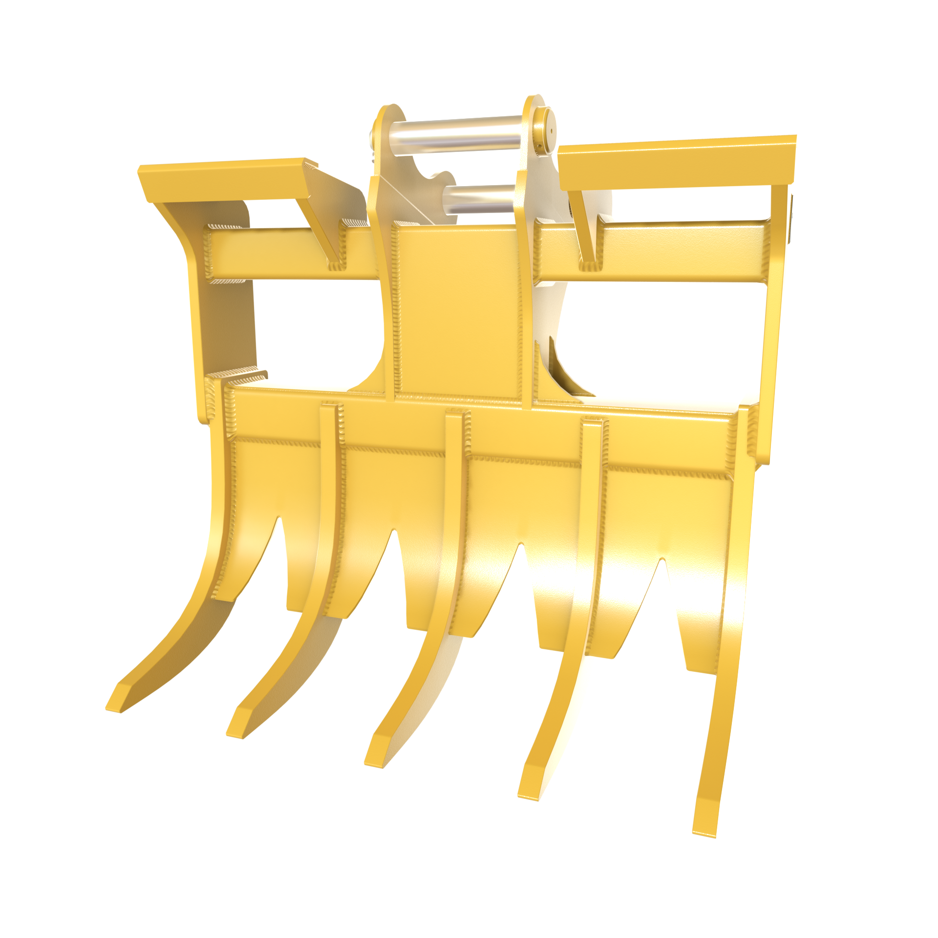 Excavator Root Rake Attachment Rockland Heavy Duty Low-poly 3D model