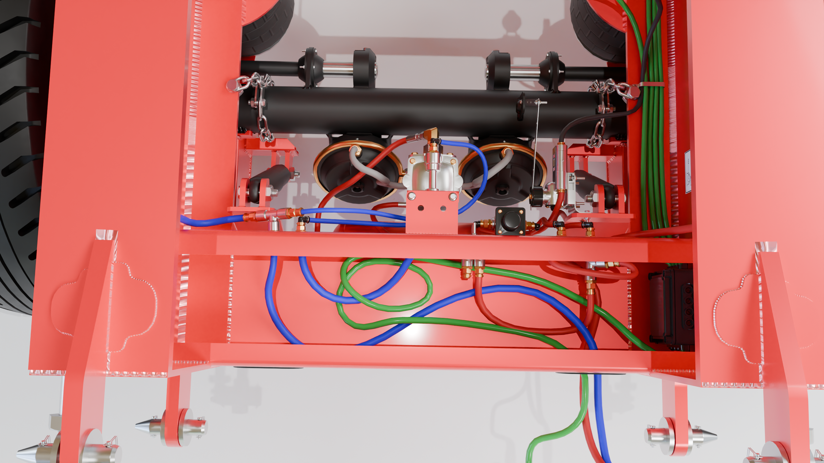 Talbert Trailer Flip Axle 3D model
