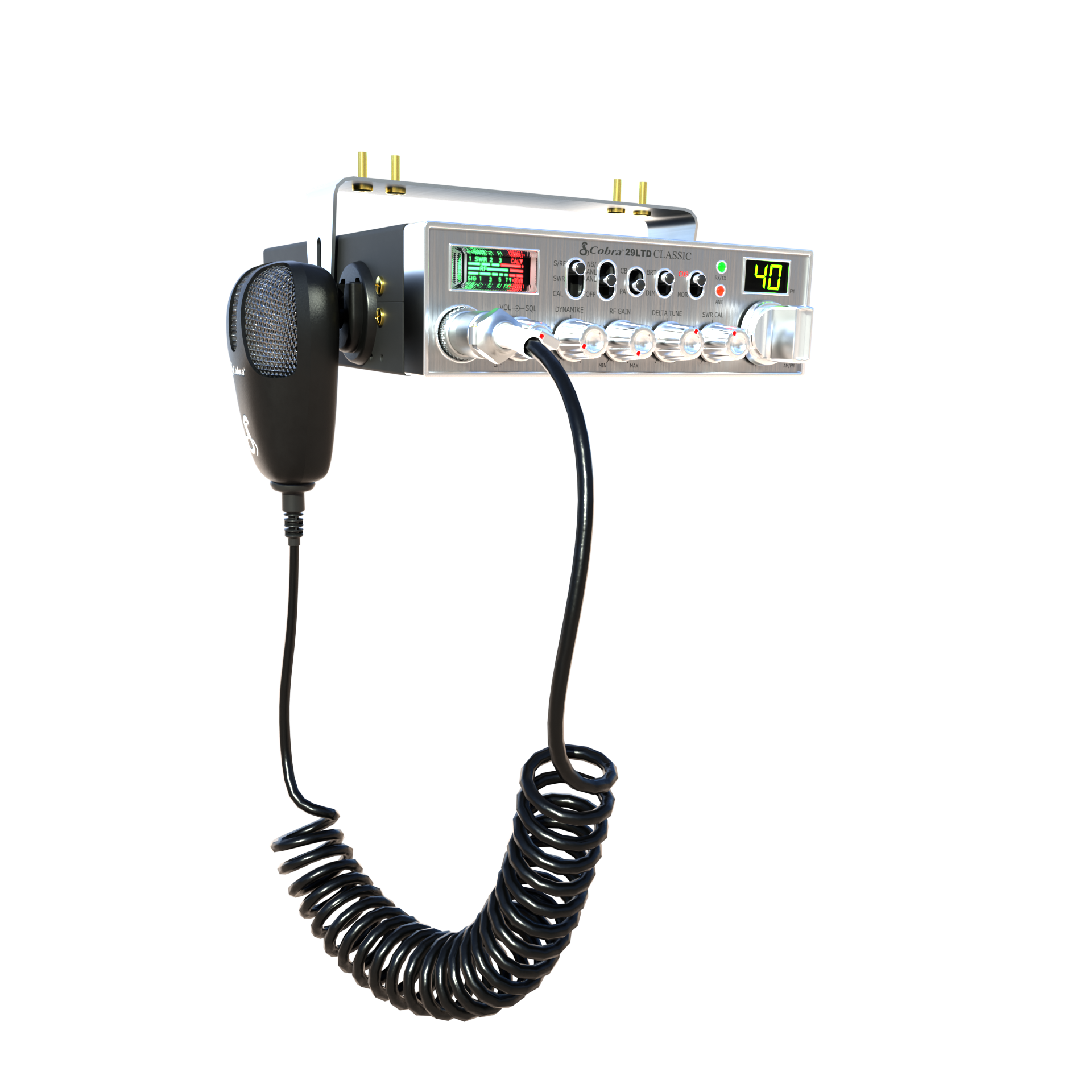 CB Radio Cobra 29 LTD 3D Model Classic Pro Truck CB Transceiver