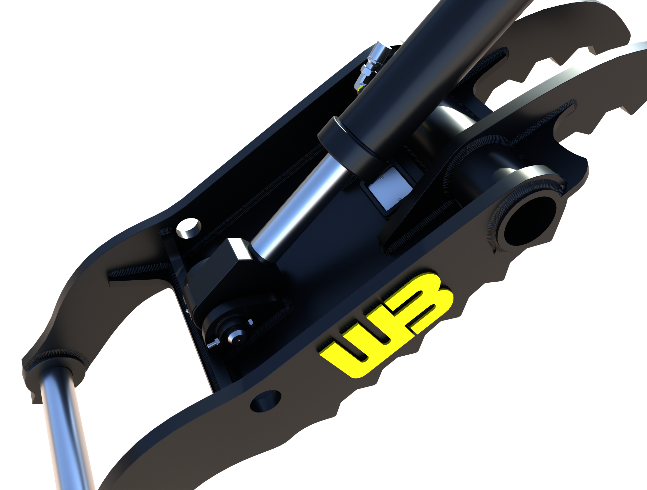 Werk-Brau main pin thumb Mini Excavator/BackHoe  3D model