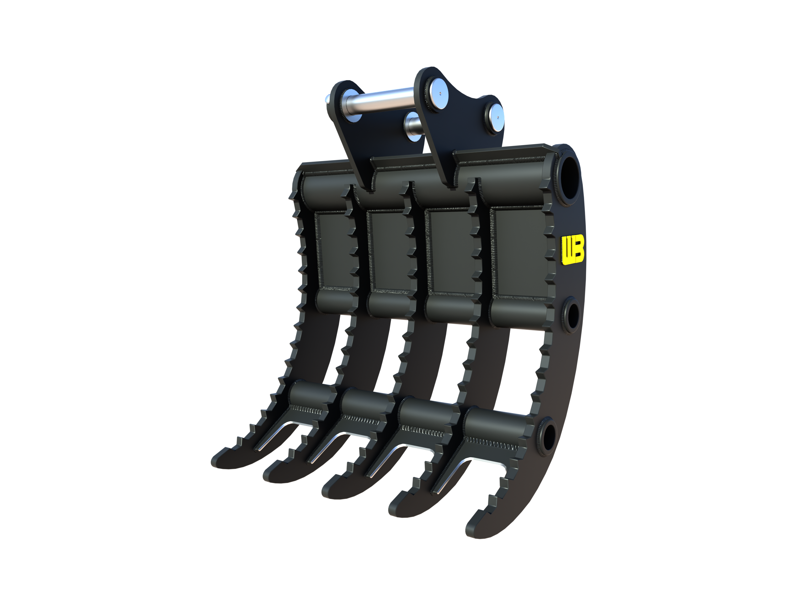 Werk-Brau Grading Rake Mini Excavator/BackHoe 3D model