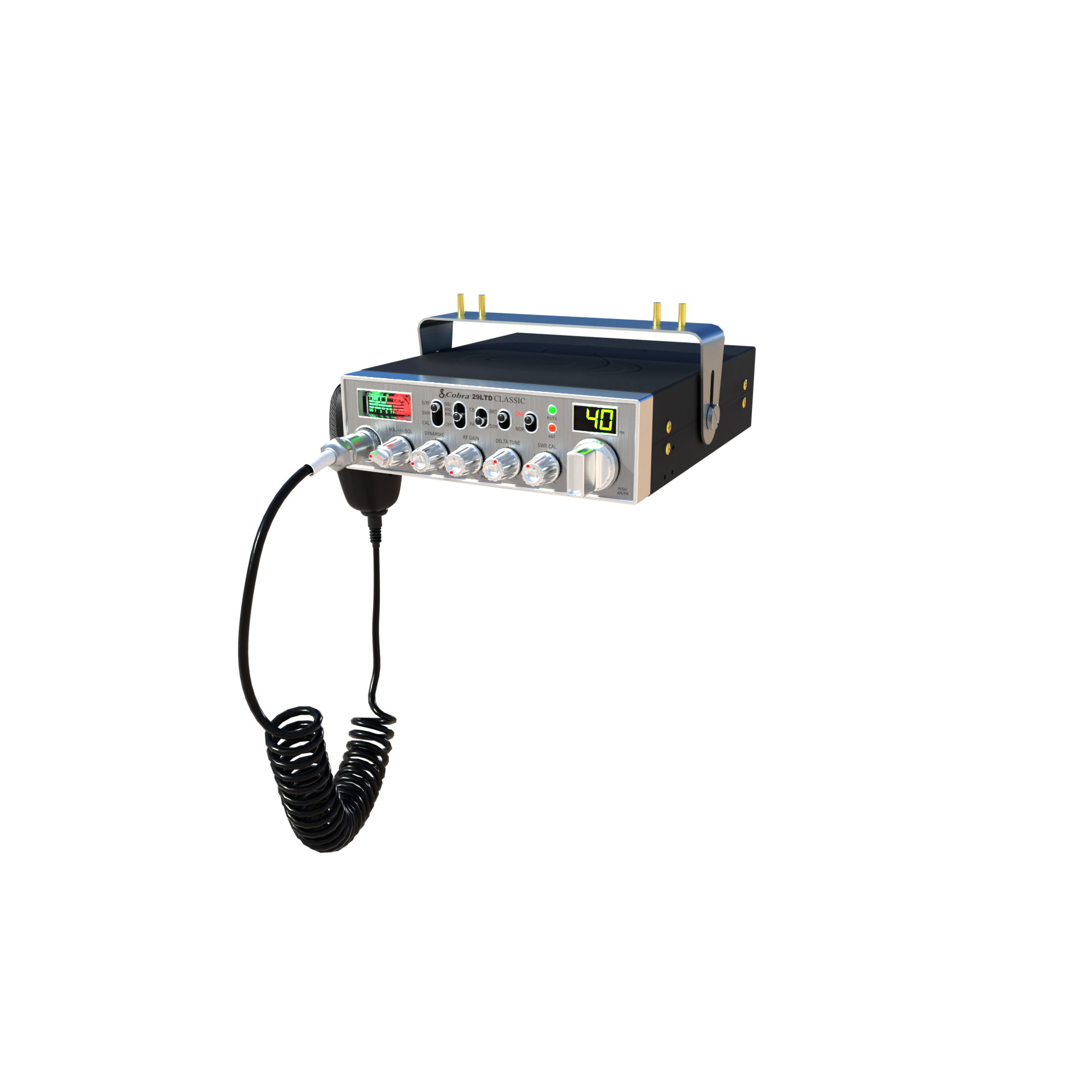 CB Radio Cobra 29 LTD 3D Model Classic Pro Truck CB Transceiver